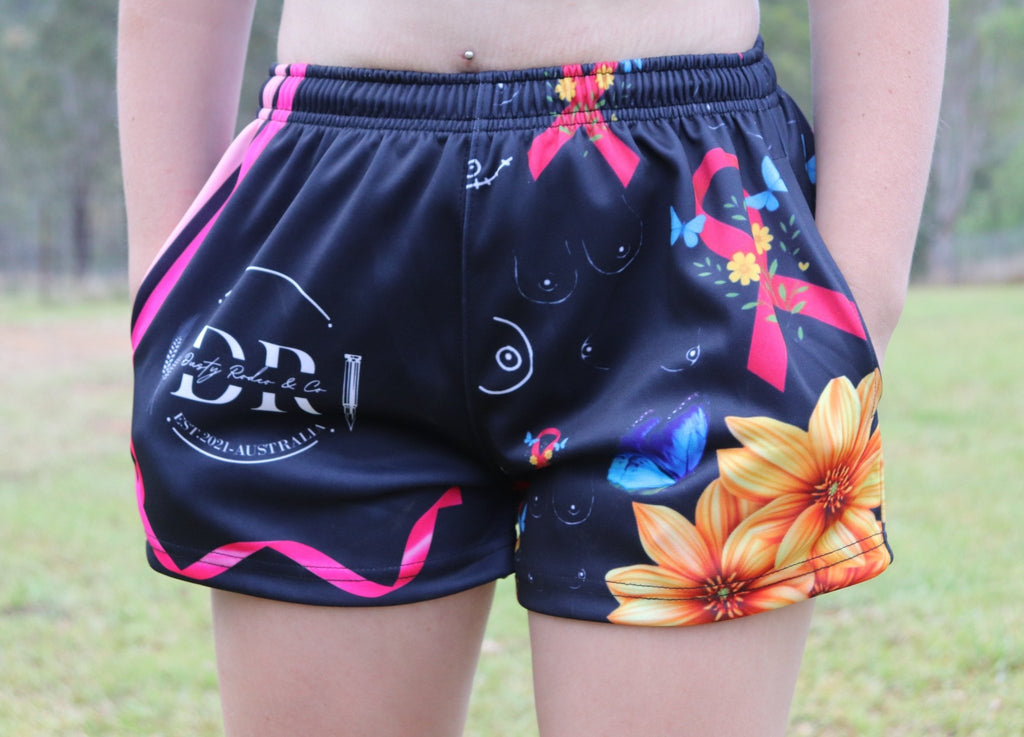 Breast Cancer Awareness Footy Shorts