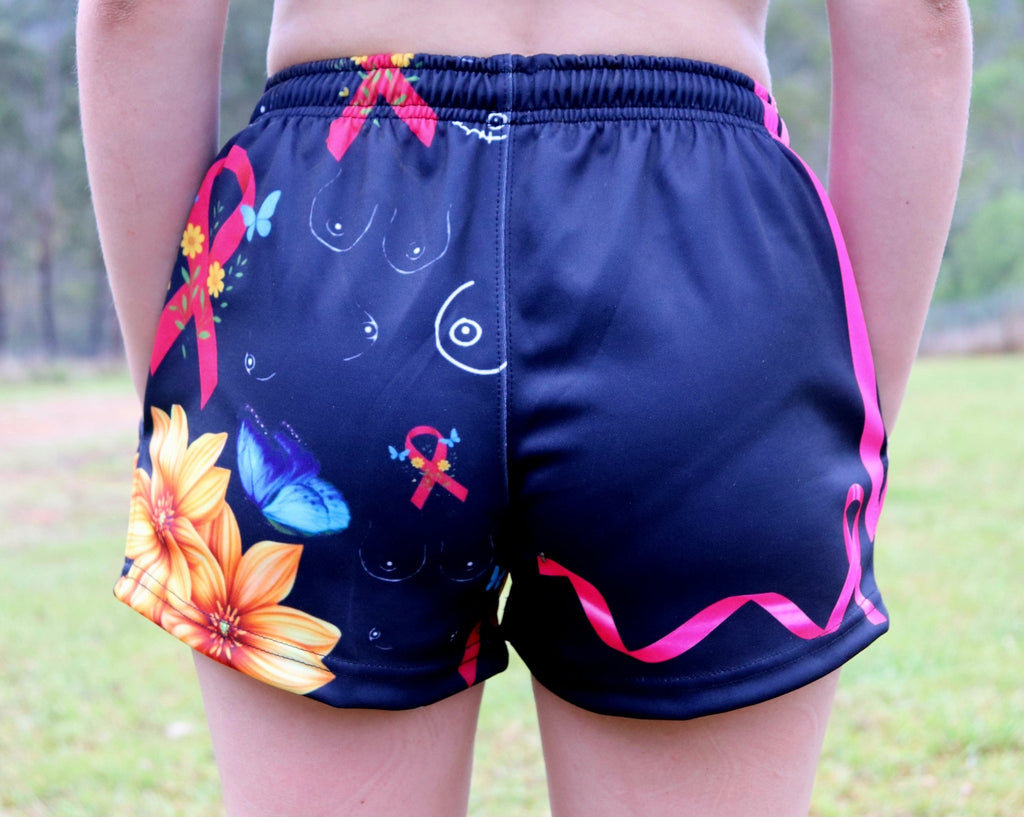 Breast Cancer Awareness Footy Shorts