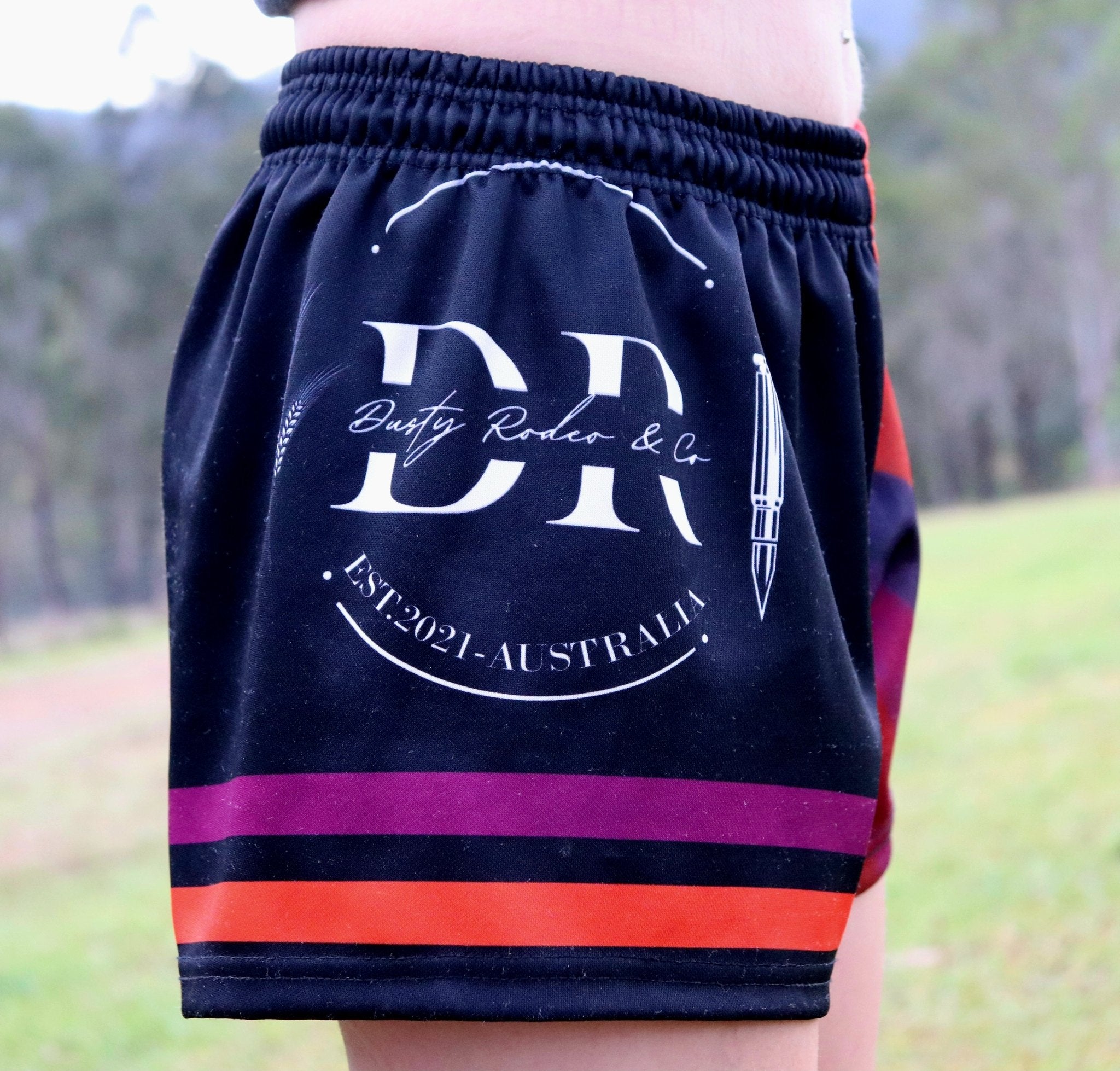 Sunset in Gingham Footy Shorts