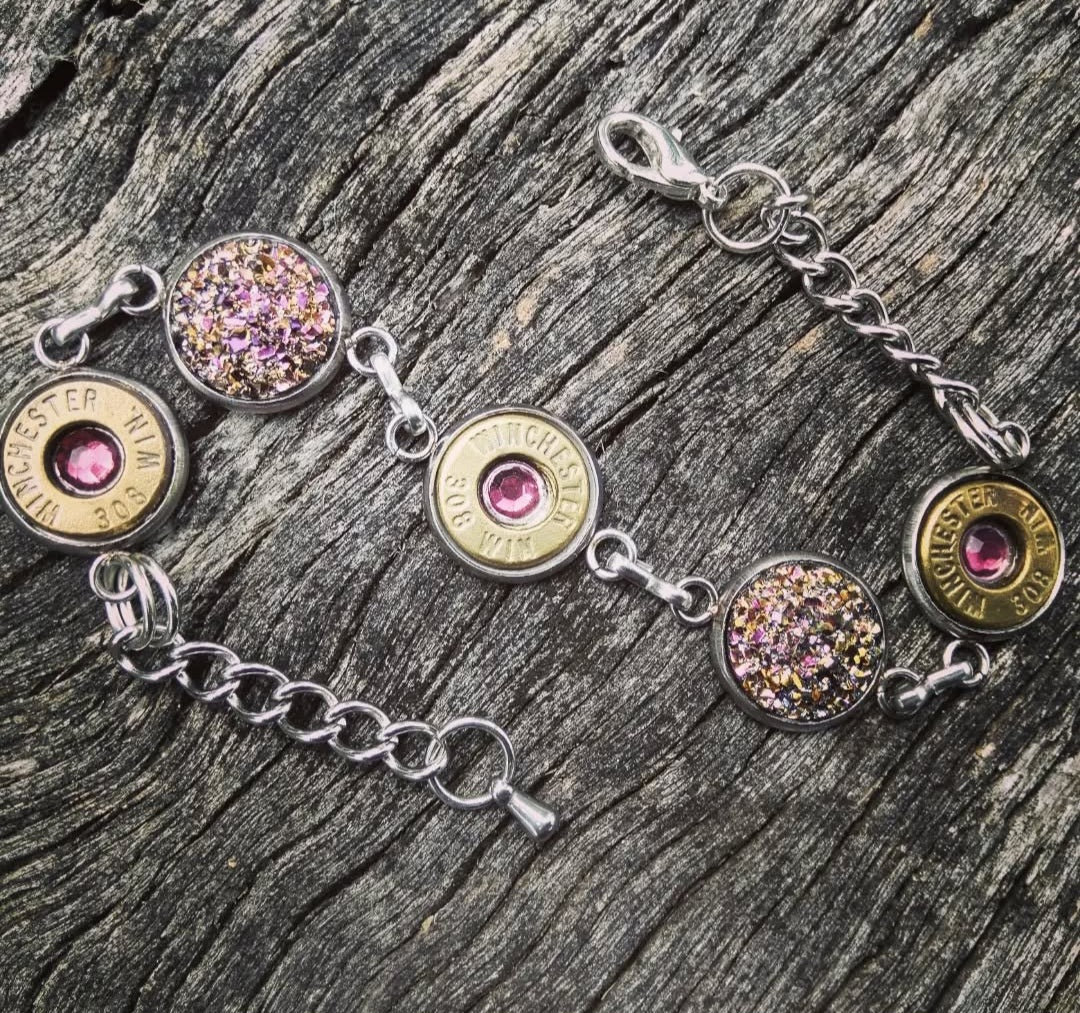 Druzy Peach Bullet Bracelet